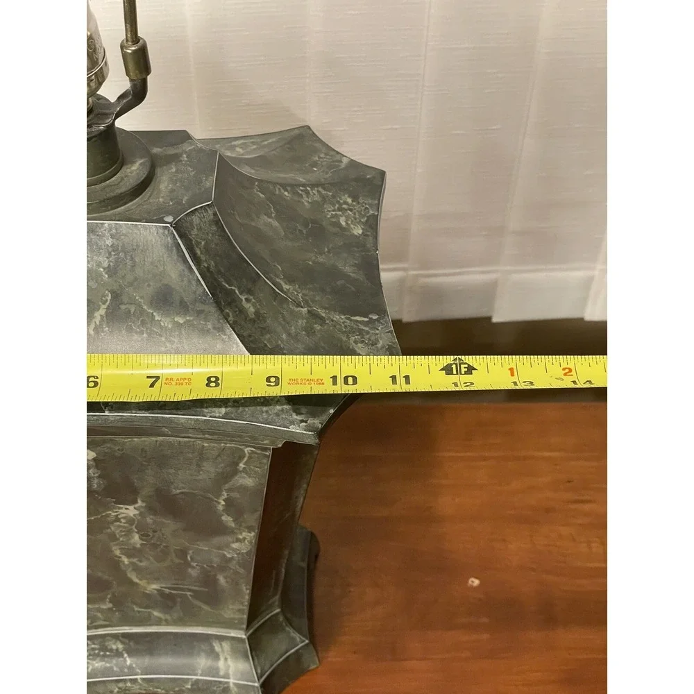 Faux Marble Painted Metal Lamp Base 27